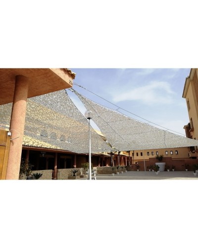 TRIANGULAR CAMOUFLAGE NET REINFORCED WITH STEEL CABLE - OMBRECAMO